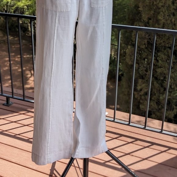 Linen Twelfth street by Cynthia Vincent wide leg paints with belt. size 6 - Picture 2 of 7